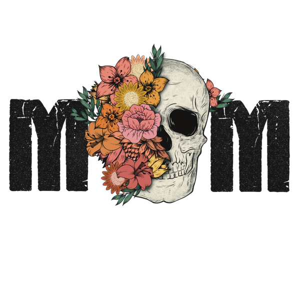 Floral Mom Skull Funny Mother's Day DTF Transfer