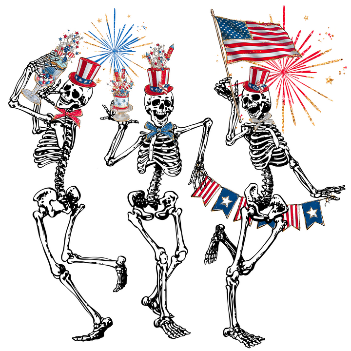 4th of July Skellies, Skeleton Dancing